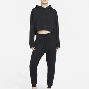 ชุดเสื้อฮู้ดแขนยาวสำหรับผู้หญิงชุดเสื้อครอปแขนยาวผ้าโพลีเอสเตอร์ผ้าคอตตอนแห้งเร็ว - Product Image 1