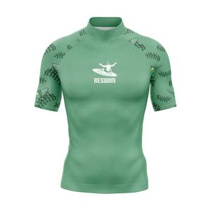 <b>Men's</b> New Short Sleeve UV Protection Surf <b>Swim</b> T-shirts Beach Surfing Suit with Gym Tight Clothes Rash Guard <b>Tops</b> - Product Image 2