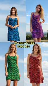 Vestido Bohemio Gitano de Alta Costura para Mujer con Estampado Digital de Medias, Ecológico, Elegante, Casual y Moderno - Product Image 2