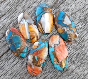 AAA + CALIDAD Natural ostra cobre turquesa gran forma ovalada cabujón calibrado piedras preciosas sueltas suministro de piedras preciosas al por mayor - Product Image 3