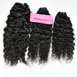 Extensiones de cabello humano vietnamita virgen natural 100% al por mayor, procesamiento sin trenzado, cutícula alineada, estilo ondulado natural - Product Image 4