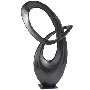 Décoration intérieure moderne abstraite en métal Sculpture en aluminium faite à la main en résine artisanat de Chine technique polie - Product Image 1