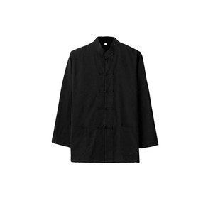 ชุดกังฟูชุดศิลปะการป้องกันตัวสีดำชุดจีนดั้งเดิม - Product Image 2