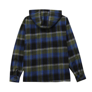 <b>Men's</b> Casual Check Long Sleeve Hooded Flannel <b>Shirt</b> Jacket Cotton <b>Fleece</b> <b>Shirt</b> - Product Image 2