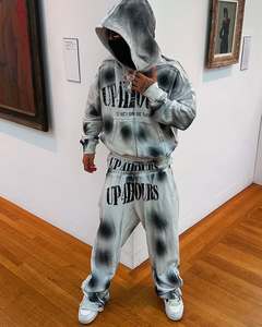 เสื้อฮู้ดมีซิปแบบ Boxy ซักด้วยกรดเทอร์รี่ผ้าฝ้าย100% กำหนดโลโก้เอง - Product Image 5