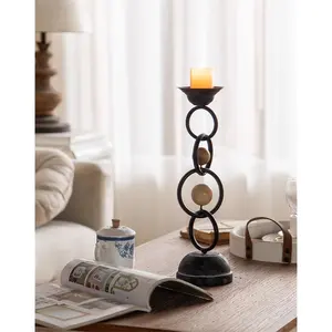 Candelabros de metal Candelabro para velas cónicas Decoración del hogar y la boda - Product Image 4