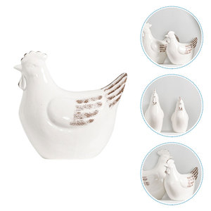 Sculpture de poule blanche décorative pour la décoration de jardin à la maison Rôtissoire de poulet de qualité supérieure Statue d'oiseau faite à la main à vendre - Product Image 4