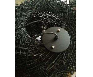 Black <b>Rattan</b> Lampshade Handcrafted by Vietnamese Artisans Sustainable Eco Friendly Lighting <b>Pendant</b> <b>Light</b> Chandelier Lamp - Product Image 4