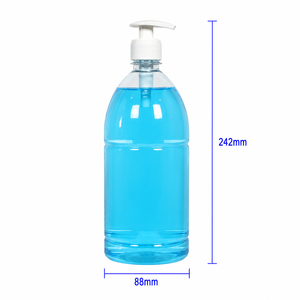 Bomba Tuxum PET Recyclable Screw Cap Pump Bottle for Liquid Soap Hand Wash <b>Shampoo</b> and Personal Care Packaging 1000ml - Product Image 1