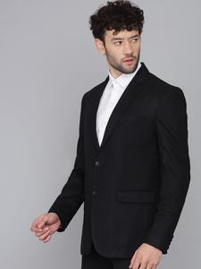 Blazer Clásico Negro de Lana para Hombre de Primera Calidad y Traje de Corte para Otoño e Invierno, Ropa Formal Disponible para Exportación - Product Image 2
