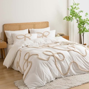 Đa-Màu Sắc Hiện Đại Vua Kích Thước Duvet Cover Set 3Pcs Trọng Lượng Nhẹ 100% Polyester Bộ Đồ Giường 2 Vỏ Gối Mềm Tufted Thiết Kế Chèn - Product Image 1