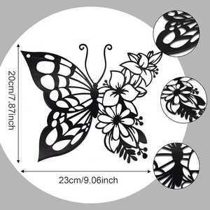 Décoration murale en métal décorative florale offrant une touche rafraîchissante d'inspiration naturelle aux murs intérieurs - Product Image 1