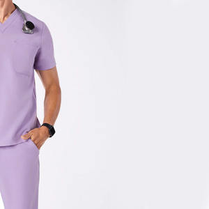De calidad superior de los hombres Hospital Enfermeras Scrubs de punto de poliéster disponible en todos los colores y tamaños fácil de usar al por mayor - Product Image 2