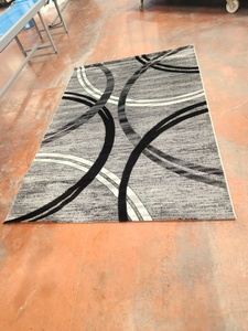 Tapis Adiva turc en polypropylène, tissé jacquard, à poils longs, fabriqué à la machine, à poils plats, épaisseur moyenne, avec support en jute, rembourré, réversible - Product Image 4