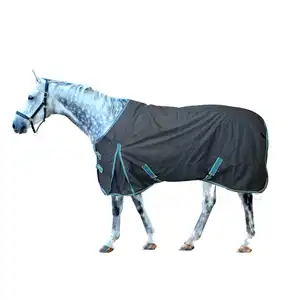 Selimut Turnout musim dingin karpet kuda standar Turnout dengan penutup leher dapat dilepas selimut berlapis Liner empuk tahan air