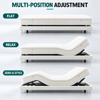 Matelas intelligent de luxe, matelas de lit électrique réglable avec système de mouvement, technologie de mousse à mémoire de forme, usine OEM