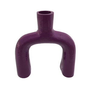 Venta al por mayor a granel decoración de sala de estar aluminio Metal púrpura soporte de vela y soporte de palo para decoración del hogar hecho a mano - Product Image 2