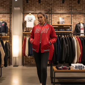 Veste universitaire en satin pour hommes OEM 2025 | Bomber de baseball rouge vintage avec garnitures blanches | Vestes universitaires brodées pour hommes - Product Image 1