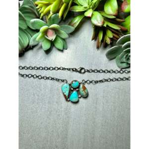 Ella Peters # Collier en argent sterling et turquoise en forme de goutte d'eau, cadeau - Product Image 2