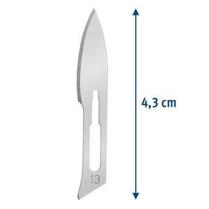 Juego de 10 Bisturís Weitamei de 13 cm con Mango de Acero Inoxidable, Empaquetados Individualmente y Estériles, con Soporte, Kit Quirúrgico Manual Reutilizable, con Certificación CE - Product Image 6