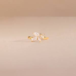 Anillo de Compromiso de Diamantes de Corte Marquesa de 0.95 Quilates, Diseño Personalizado, Banda de Eternidad de Lujo, Oro Sólido de 14K, Certificado IGI, para Mujer - Product Image 6