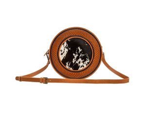 Bolso de cantimplora de piel de vaca con flores, bolso de cantimplora occidental, bolso de mensajero bohemio para mujer, monedero de herramientas manuales - Product Image 4