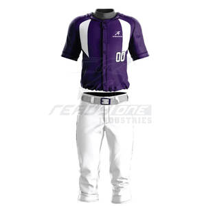 Conjunto de Uniforme de Béisbol con Colores Degradados de Alto Rendimiento, Transpirable, de Secado Rápido, 100% Poliéster, Personalizable, Corte Atlético, para Softbol - Product Image 1