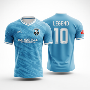 Camiseta de Fútbol Corta de Verano, 100% Poliéster, Ligera, Transpirable y Ecológica, Personalizada, de Alta Calidad, al por Mayor, Fabricada en Fábrica - Product Image 4