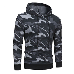 Sudaderas con Capucha de Camuflaje para Hombre, Venta Caliente, Logotipo y Diseño Personalizados, Sudaderas Ligeras de Algodón Básico con Mezcla de Camuflaje - Product Image 1