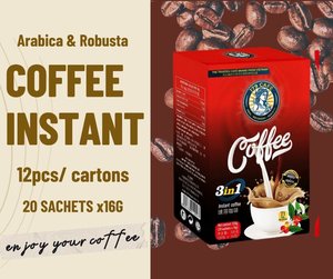 Muestra de etiqueta privada gratuita Cross-Border Robusta Arabica Power Energy Coffee Low Calorie & Low Sugar Mellow Taste Box Packaging - Product Image 3