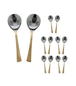 2025 Venta caliente boda clásica cobre y acero inoxidable plateado cuchara para servir-respetuoso con el medio ambiente apto para lavavajillas - Product Image 6