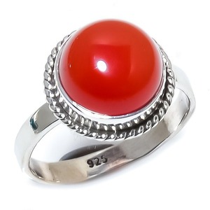 Anillo clásico estilo bohemio, joyería para mujer, joyería de plata de ley 925, piedra preciosa cornalina, anillo hecho a mano, regalo para el amor - Product Image 1