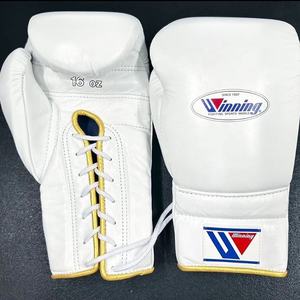 Guantes de Boxeo Profesionales de Piel Sintética con Cordones, Auténticos, Nuevos, Transpirables, Ligeros, con Correa de Muñeca Ajustable - Product Image 6