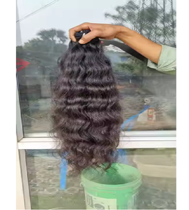 Faisceaux de style ondulé naturel à donneur unique Extensions de cheveux humains bruts Cheveux 100% vierges Faisceaux bouclés de haute qualité - Product Image 5