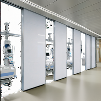 Cloison mobile hermétique en aluminium pliable pour salle d'isolement de salle blanche en soins intensifs hospitaliers