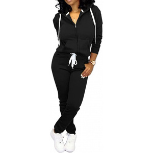 Ensemble 2 pièces personnalisé avec logo pour femme : sweat à capuche oversize et pantalon en molleton chaud en coton et polyester, taille plus - Product Image 5
