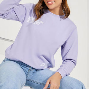 Sudadera de Mujer, Nueva Colección 2025, Oferta, Invierno, Corta, Estampada, Tejida, 100% Algodón, Gruesa, Cálida, Ligera, Informal, a la Moda - Product Image 5