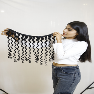 Meilleure qualité 100% extensions de trame Handtied cheveux indiens bruts lisses et durables - Product Image 6