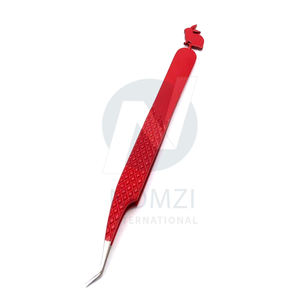 Offre Spéciale Pince à épiler personnalisée avec longue pointe en fibre de diamant Extensions de cils en acier inoxydable or rouge pour une utilisation en beauté - Product Image 2
