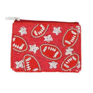 Fashionable Beaded <b>Coin</b> <b>Purse</b> Handcrafted Mini Zipper Wallet for <b>Ladies</b> Collection Fabric - Product Image 2