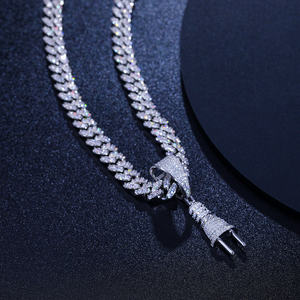 Vvs Ice Out Moissanite diamante plata letra personalizada Hip Hop colgante Pass diamante probador joyería fina hombres - Product Image 1