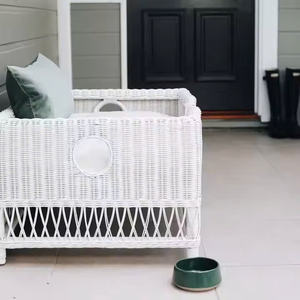 Lit en rotin fait à la main pour chat et chien Produits pour animaux de compagnie de haute qualité Vente chaude directe en gros du Vietnam - Product Image 4