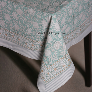 Ánh Sáng Màu Xanh Lá Cây Bông Tay Khối <span class=keywords><strong>In</strong></span> Tùy Chỉnh Bảng Bìa Ấn Độ Bông Khăn Trải Bàn Tùy Chỉnh Bảng Vải - Product Image 5