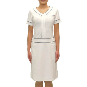 เดรสเฟลิก้าไซส์ S ทรงเข้ารูปสำหรับสาวออฟฟิศ สีขาว X ดำ - Product Image 6