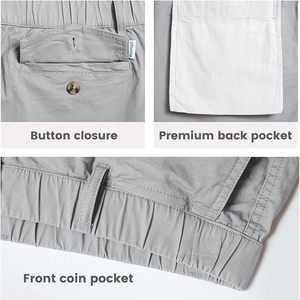 กางเกงขาสั้นกีฬาลำลองผู้ชายเทรนด์ซัมเมอร์ 2024 ระบายอากาศได้ดี แบบสองชั้น สำหรับวิ่งออกกำลังกายกลางแจ้ง ลายเรียบ สไตล์ฤดูร้อน - Product Image 4