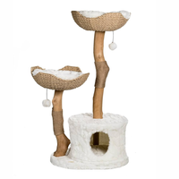 Arbre à chat naturel avec loofah et corde de chanvre |   Tour d'escalade durable pour chats |   Fabricant de jouets pour animaux de compagnie au Vietnam