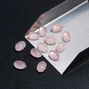 Cuentas de Cuarzo Rosa AAA en Forma de Nube Lisa, Amuletos de Piedras Preciosas Talladas a Mano de 12 mm para la Fabricación de Joyas - Product Image 3