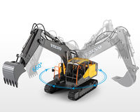 Camión Excavadora RC VOLVO a Escala 1/16 Tiktok Cada E568-001, 17 Canales, 3 en 1, de Construcción de Aleación con Luz y Sonido