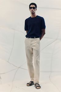 <b>Men's</b> Slim Fit & Regular Length 100% Cotton Chinos <b>Trousers</b> @ Wholesale Price Breathable Customize Brand Fashion Pants OEM & ODM - Product Image 6