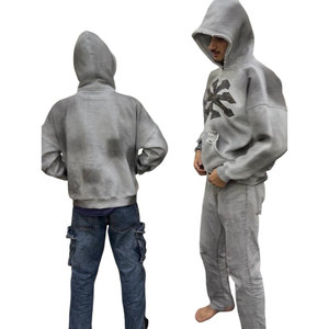 Sudaderas con Capucha de Invierno de Primera Calidad, 100% Algodón, Estampado DTG, con Cierre y Detalles Desgastados, Efecto Lavado Vintage, para Hombre - Product Image 2